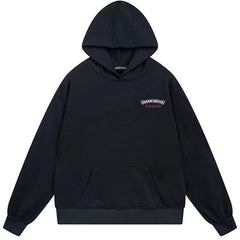 Letter Cross Pattern Hoodie #B19
