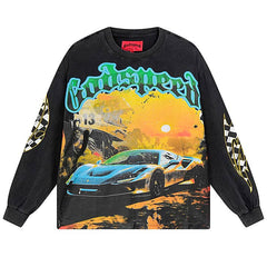 Sunset Drift Layered Long Sleeve T-Shirt