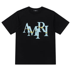 Staggered Logo Print Cotton Jersey T-Shirt