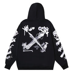 Hoodie With Scan Arr Over Print