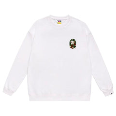 Ape Head Pattern Print Sweatshirt