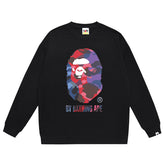 Ape Head Pattern Print Sweatshirt