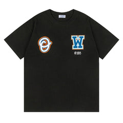 Logo Pattern Print T-Shirts