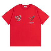 Logo Pattern Print T-Shirts