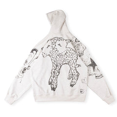 Graphic-Print Zip-Up Hoodie