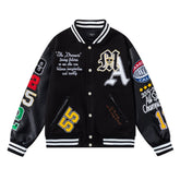 Letter Embroidery Bomber Jacket #A7218