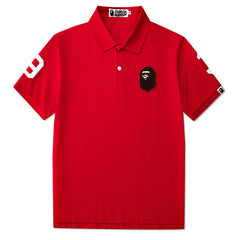 Embroidery Ape Head Logo Polo T-Shirt