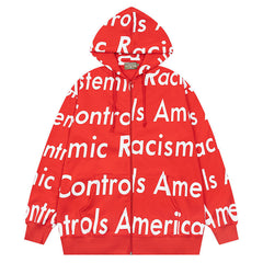 Systemic Racism Controls America Zip Up Hoodie