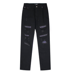 Hole Scratched Jean
