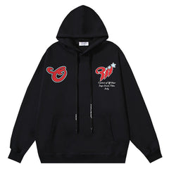 Logo Pattern Printed Hoodie