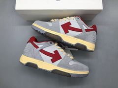 Out Of Office Low Tops Light Grey Red