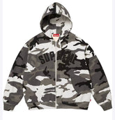 Lined Zip Up Hooded Sweatshirt