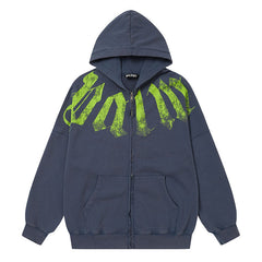 Big Neck Logo Zip Hoodie