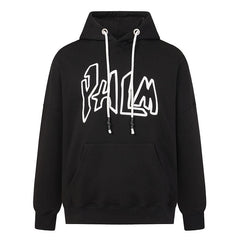 Graffiti-Print Logo Hoodie