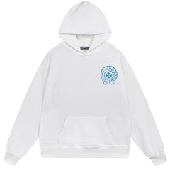 Letter Cross Pattern Hoodie #W03