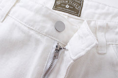 Cotton Wreath Jean Short White