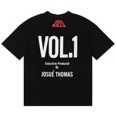 . Printed T-shirt Black / Apricot
