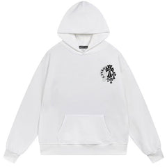 Letter Cross Pattern Hoodie #B06