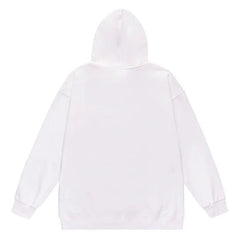 Ape Head Letter Pattern Print Hoodie