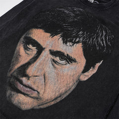 Rhinestone Letter Portrait Graphic Long Sleeve T-Shirt #G61110