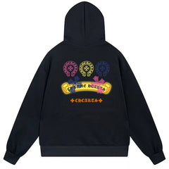 Letter Cross Pattern Hoodie #B103