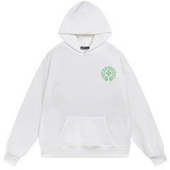 Letter Cross Pattern Hoodie #B37