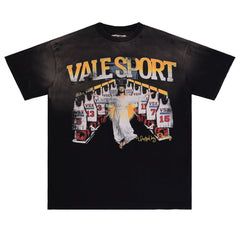 Letter Pattern T-shirt #V2926