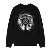 Letter Cross Pattern Sweatshirt #D38