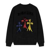 Letter Cross Pattern Sweatshirt #D42