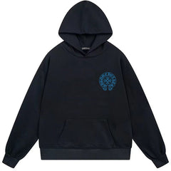 Letter Cross Pattern Hoodie #W17