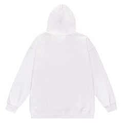 Ape Head Letter Pattern Print Hoodie