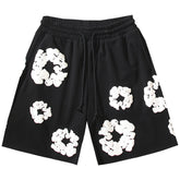 Cotton Wreath Sweat Shorts Black