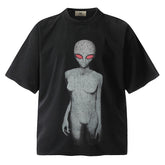 Alien Pattern Printed T-Shirt