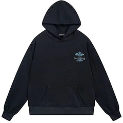 Letter Cross Pattern Hoodie #B39