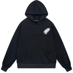 Letter Cross Pattern Hoodie #B38
