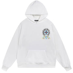 Letter Cross Pattern Hoodie #W13