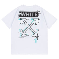 Logo Pattern Printed T-Shirt