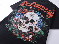 Skeletons Rose T-Shirts #1019