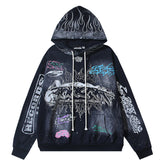 Records Tour Flame Print Hoodie
