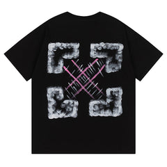 Logo Pattern Printed T-Shirt
