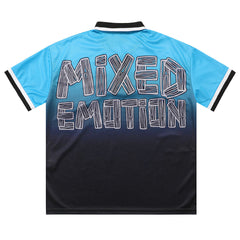 Blue “Road Rage” Button Up Tee