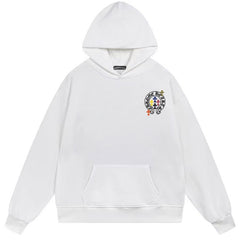 Letter Cross Pattern Hoodie #B36