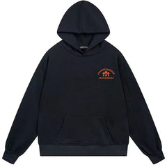 Letter Cross Pattern Hoodie #B11