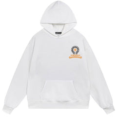 Letter Cross Pattern Hoodie #B103