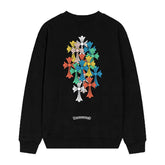 Letter Cross Pattern Sweatshirt #D29