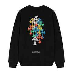 Letter Cross Pattern Sweatshirt #D29
