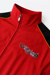 Letter Embroidered Zipper Jacket #6071