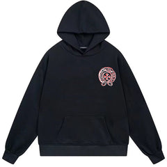 Letter Cross Pattern Hoodie #W03