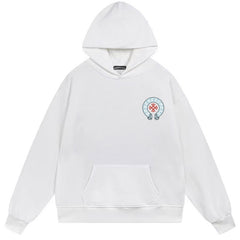 Letter Cross Pattern Hoodie #W15