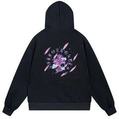 Letter Cross Pattern Hoodie #B02